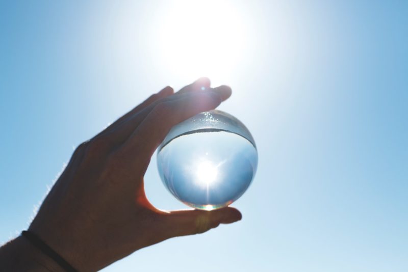 crystal ball predicting future of work, remote work, covid, tech